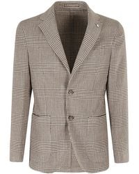 Luigi Bianchi - Giacca Cotone Mano Cashmere Madras - Lyst
