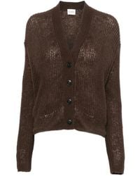 Closed - Ribbed-Knit V-Neck Cardigan - Lyst