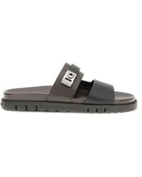 Ferragamo - Calf Leather Bos Taurus Flat Sandals - Lyst