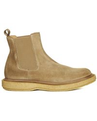 Officine Creative Bullet 002 Suede Chelsea Boots - Natural