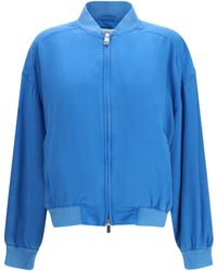 Versace - Silk Zipper Jacket - Lyst