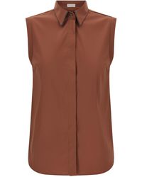 Brunello Cucinelli - Cotton Blouse - Lyst