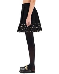 Moschino - Polka Dots Skirt Virgin Wool - Lyst