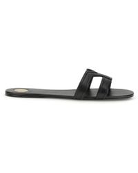 Saint Laurent - Smooth Leather Mabrouka Sandals - Lyst