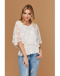 Sheer Embroidered Tops for Women - Up to 87% off | Lyst