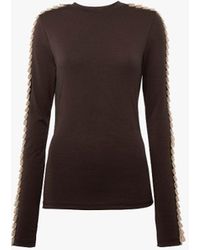 JW Anderson - Pleated Trim Long Sleeve Top - Lyst