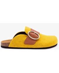 JW Anderson Felt Loafer Mules - Yellow