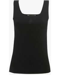 JW Anderson - Fitted Tank Top With Anchor Logo Embroidery - Lyst