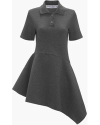 JW Anderson - Short Sleeve Asymmetric Polo Dress - Lyst