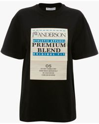 JW Anderson Classic Fit Care Label T-shirt - Black