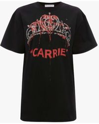 JW Anderson Carrie - Tiara Print T-shirt - Black