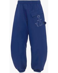 JW Anderson - Twisted JOGGERS With Anchor Logo Print - Lyst