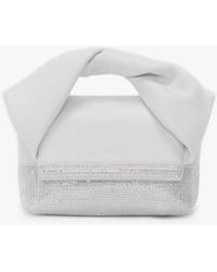 JW Anderson - Small Twister - Leather Top Handle Bag With Crystals - Lyst