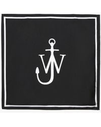 JW Anderson - Silk Scarf With Anchor Logo - Lyst