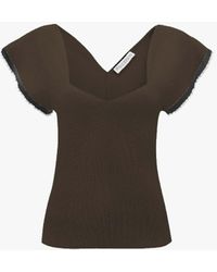 JW Anderson - Short Sleeve Top With Frill Cuff - Lyst