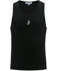 JW Anderson - Tank Top With Anchor Logo Embroidery - Lyst