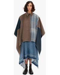 JW Anderson Made In Britain: Patchwork Cape - Brown