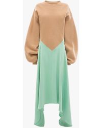 JW Anderson Silk Insert Jumper Dress - Green