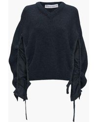 JW Anderson - V-neck Jumper With Curved Sleeves - Lyst