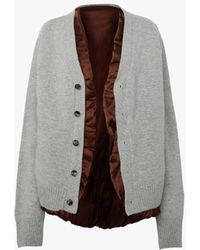 JW Anderson - Satin Lined Cardigan - Lyst