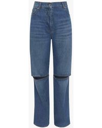 JW Anderson - Cut-out Knee Bootcut Jeans - Lyst