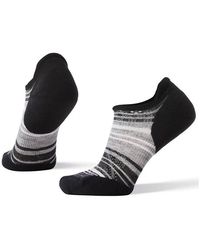 Smartwool Phd Run Light Elite Striped Micro Socks - Black