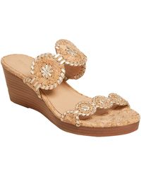 jack rogers gold wedges