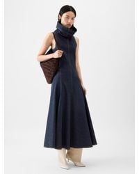 Jacquemus - Triangle De-Nîmes Denim Turtleneck Midi Dress - Lyst