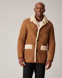 Jaeger Shearling Overcoat - Brown