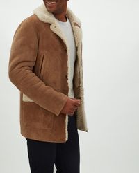 Mens Sheepskin Coat >> Shearling Overcoat Brown Mens Sheepskin Coat >> Shearling Overcoat Brown