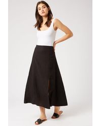 James Lakeland Maxi Linen Skirt - Black