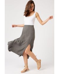 James Lakeland Maxi Linen Skirt - Grey