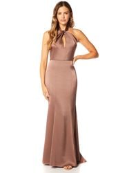 Jarlo - Zoeigh Halter Neck Maxi Dress With Keyhole Bodice Detail - Lyst