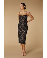 Jarlo - Laura All Over Lace Cami Strap Midi Dress - Lyst