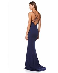 Jarlo - Lyssa High Neck Fishtail Maxi Dress With Strappy Back Detail - Lyst