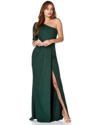Jarlo - Gianna One Shoulder Sleeve Maxi Dress With Thigh Split - Lyst