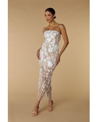 Jarlo - Willow Strapless Midi Dress - Lyst