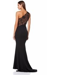 Jarlo - Zana One Shoulder Maxi Dress With Lace Back - Lyst