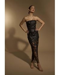 Jarlo - Alice Strapless Midi Dress - Lyst