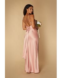 Jarlo - Rose Cami Strap Maxi Dress With Tie Back Detail - Lyst