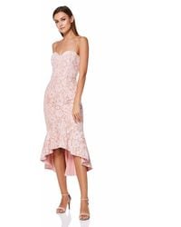 Jarlo - Cleo All Over Lace Cami Strap Midi Dress - Lyst
