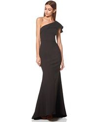 Jarlo - Levine Ruffle Frill One Shoulder Maxi Dress - Lyst