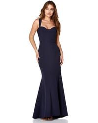 Jarlo - Rebecca Strap Maxi Dress With Pleated Sweetheart Neckline - Lyst