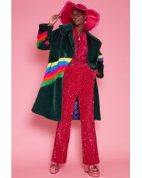 Jayley - Handmade Eco Faux Fur Coat - Lyst