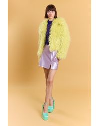Jayley - Bamboo Lyocell Knitted Vegan Faux Shearling Jacket Size - Lyst