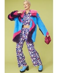 Jayley - Hand Made Bamboo Faux Fur Midi Coat - Lyst