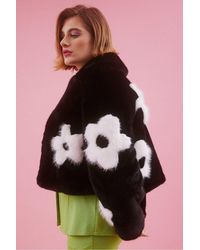 Jayley - Handmade Bamboo Cropped Jacket With Flower Design - Lyst