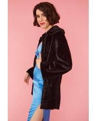 Jayley - Faux Fur Duchess Midi Coat - Lyst