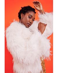 Jayley - Hand Cut Mongolian Fur Knitted Jacket - Lyst