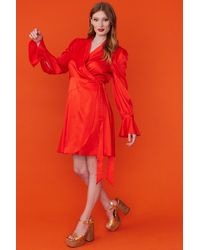 Jayley - Tencel Blend Wrap Dress - Lyst